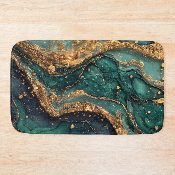 Item preview, Dark Blue and Green Gold Splatter Agate Slice designed and sold by Nine Lives Studio.
