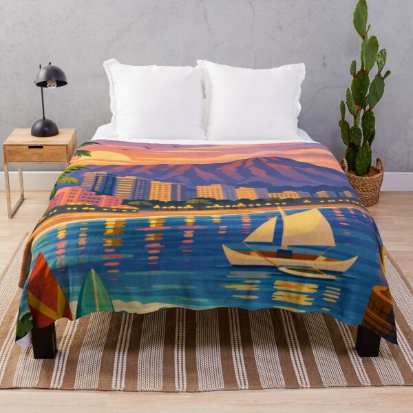 Item preview, Honolulu Beach Illustration designed and sold by MatthewHeights.