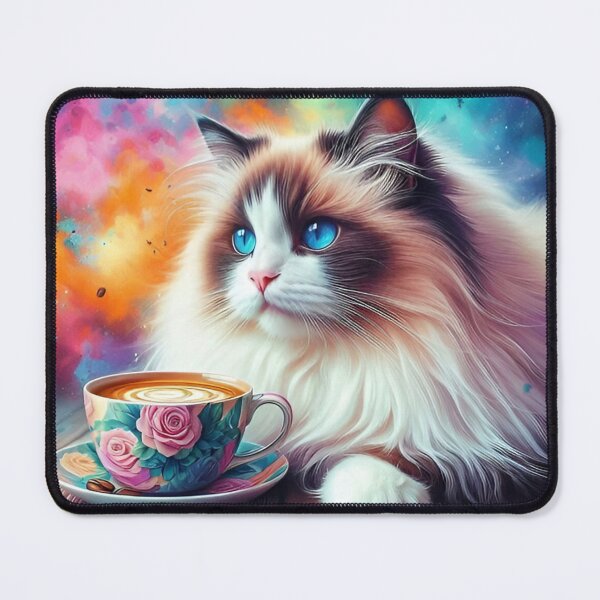 Item preview, Ragdoll Cat Drinking Coffee designed and sold by The Coffee Critters.
