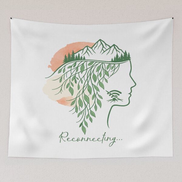 Item preview, Digital Detox Forest Bathing Minimalist Botanical Line Art designed and sold by GraffiTimi.