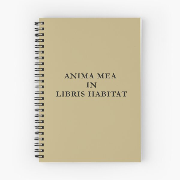 Item preview, Anima Mea in Libris Habitat Latin Dark Academia Literary Design designed and sold by semenol.