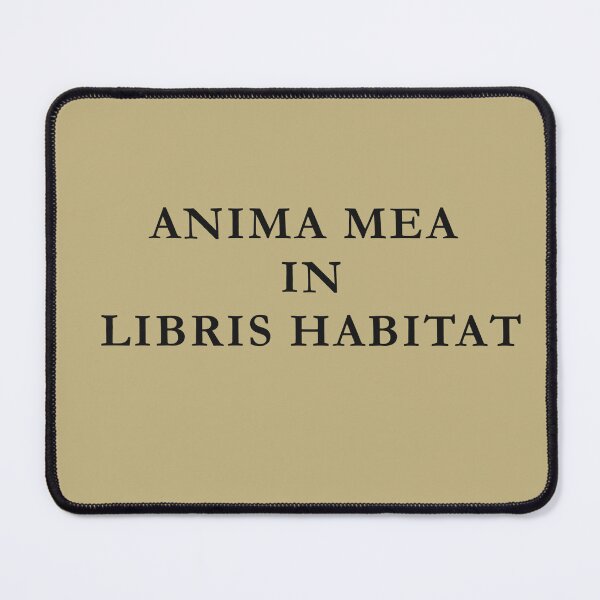 Item preview, Anima Mea in Libris Habitat Latin Dark Academia Literary Design designed and sold by semenol.