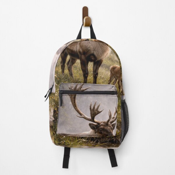 Item preview, Caribou Herd with Calves – Northern Wilderness Wildlife Scene designed and sold by VandVArt.