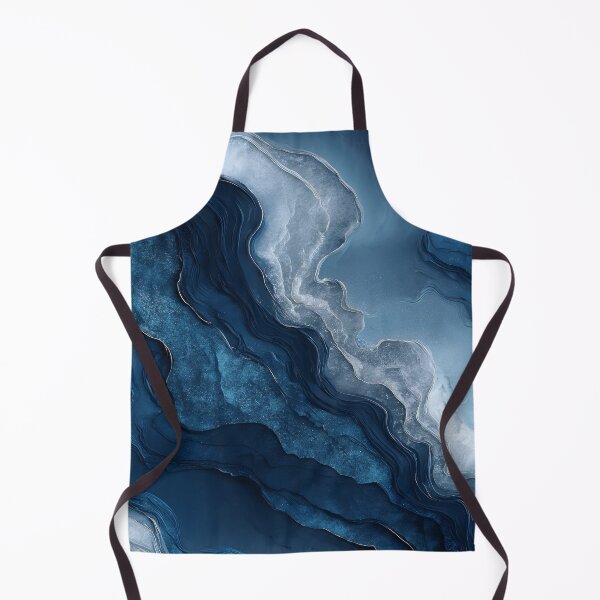 Item preview, Flowing Blue Faux Marble for Bathroom Decor designed and sold by Nine Lives Studio.