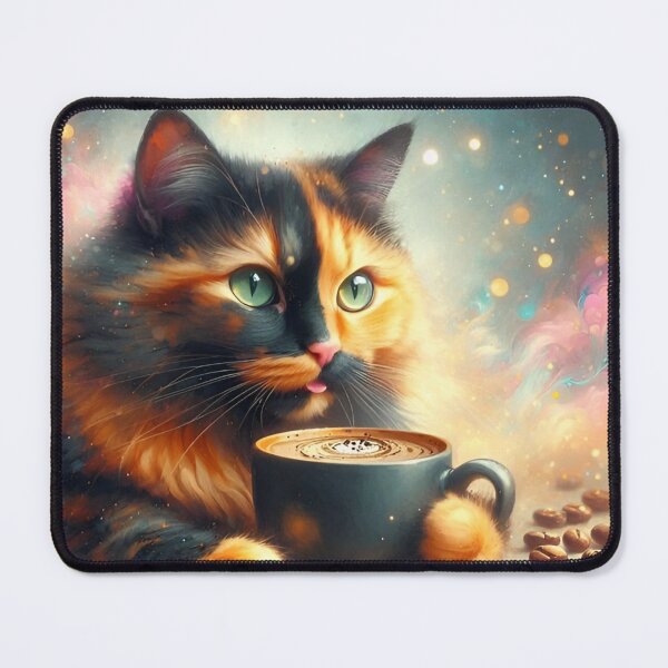 Item preview, Tortoise Cat Drinking Coffee designed and sold by The Coffee Critters.