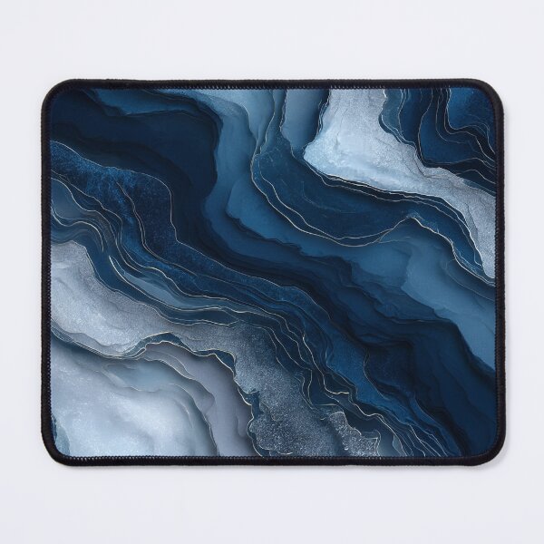 Item preview, Flowing Blue Agate Pattern for Bathroom Decor designed and sold by Nine Lives Studio.