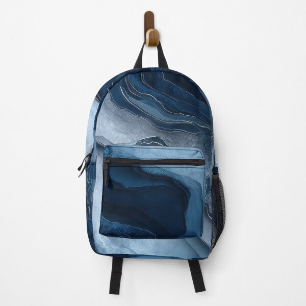 Item preview, Flowing Blue Agate Pattern for Bathroom Decor designed and sold by Nine Lives Studio.