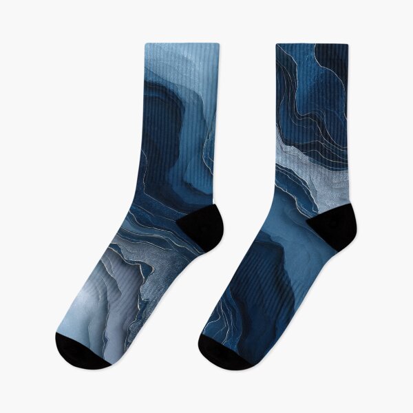Item preview, Flowing Blue Agate Pattern for Bathroom Decor designed and sold by Nine Lives Studio.