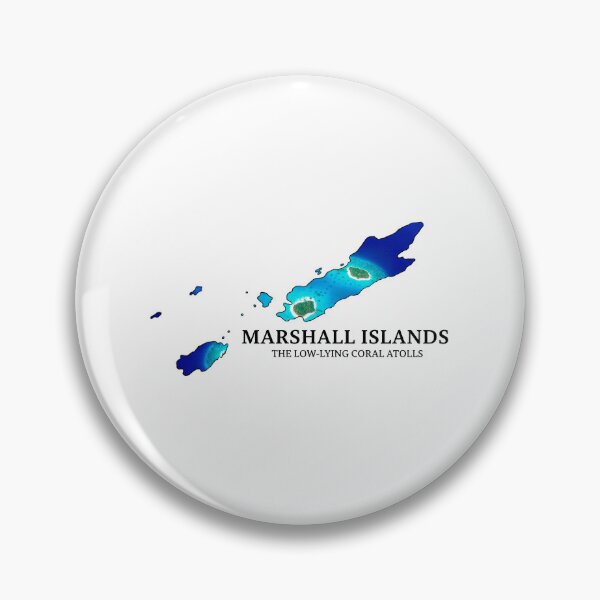 Item preview, Marshall Islands Map Art - Low-Lying Coral Atolls Pacific Design designed and sold by AbulailArt.