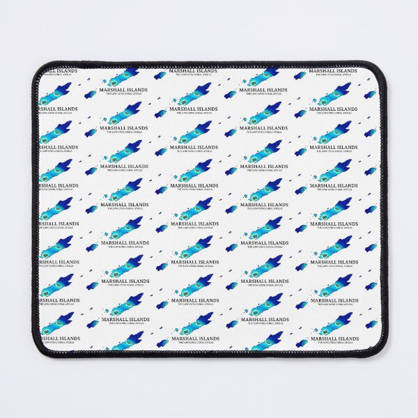 Item preview, Marshall Islands Map Art - Low-Lying Coral Atolls Pacific Design designed and sold by AbulailArt.