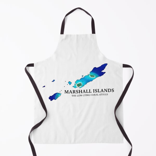 Item preview, Marshall Islands Map Art - Low-Lying Coral Atolls Pacific Design designed and sold by AbulailArt.