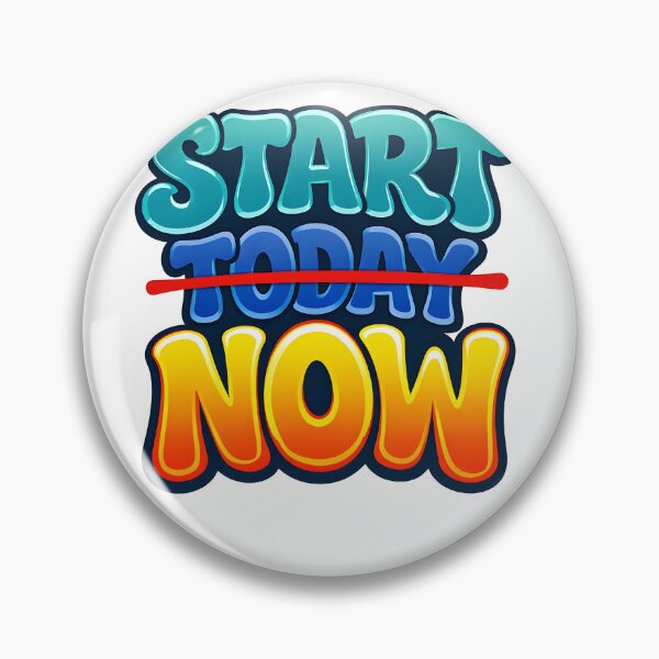 Item preview, Start Today Now Colorful Retro Bubble Typography designed and sold by blastercreation.