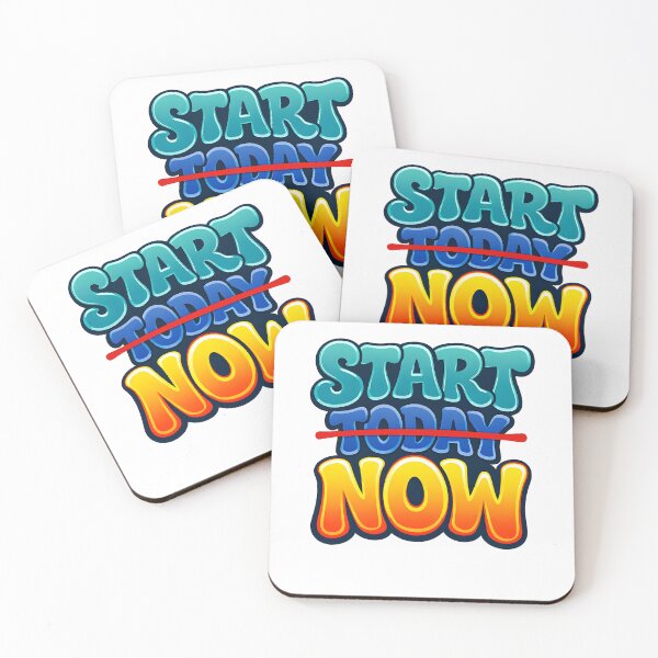 Item preview, Start Today Now Colorful Retro Bubble Typography designed and sold by blastercreation.