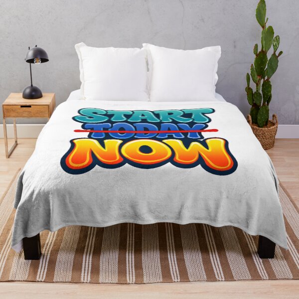 Item preview, Start Today Now Colorful Retro Bubble Typography designed and sold by blastercreation.
