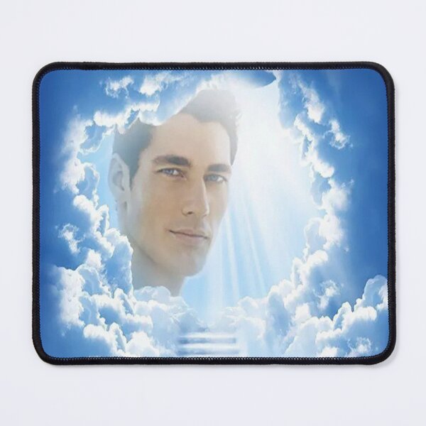 Item preview, Looksmaxxing-David Gandy Up In Heaven Meme designed and sold by JohnDingleShock.