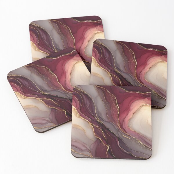 Item preview, Burgundy Gold Geode designed and sold by Nine Lives Studio.