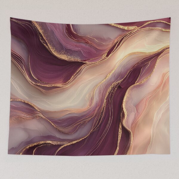 Item preview, Luxury Crimson and Blush Pink Fluid Geode designed and sold by Nine Lives Studio.