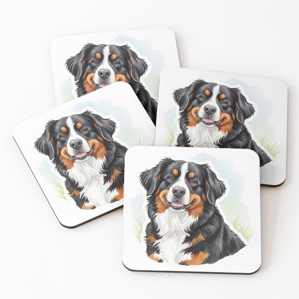 Item preview, Bernese Mountain Dog dog water color designed and sold by saphira-art.