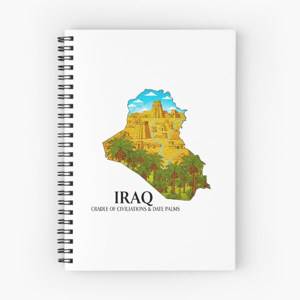 Item preview, Iraq Map Art - Cradle of Civilizations and Date Palms Heritage designed and sold by AbulailArt.