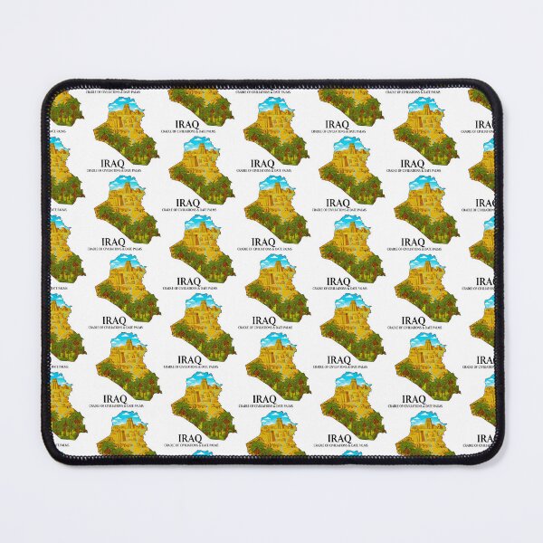 Item preview, Iraq Map Art - Cradle of Civilizations and Date Palms Heritage designed and sold by AbulailArt.