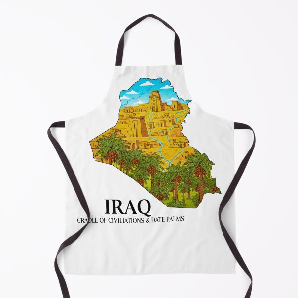 Item preview, Iraq Map Art - Cradle of Civilizations and Date Palms Heritage designed and sold by AbulailArt.