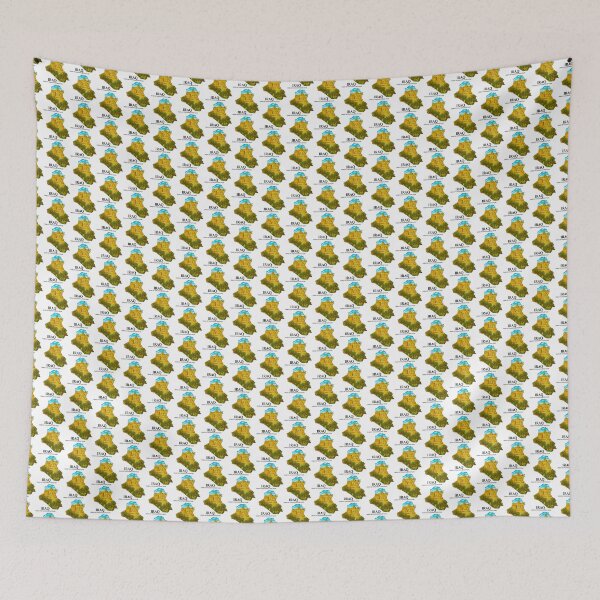 Item preview, Iraq Map Art - Cradle of Civilizations and Date Palms Heritage designed and sold by AbulailArt.