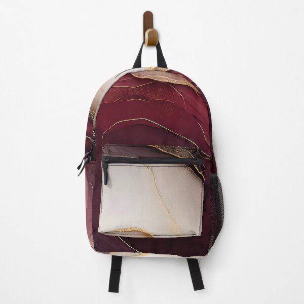 Item preview, Dark Burgundy and Cream Faux Marble Agate designed and sold by Nine Lives Studio.
