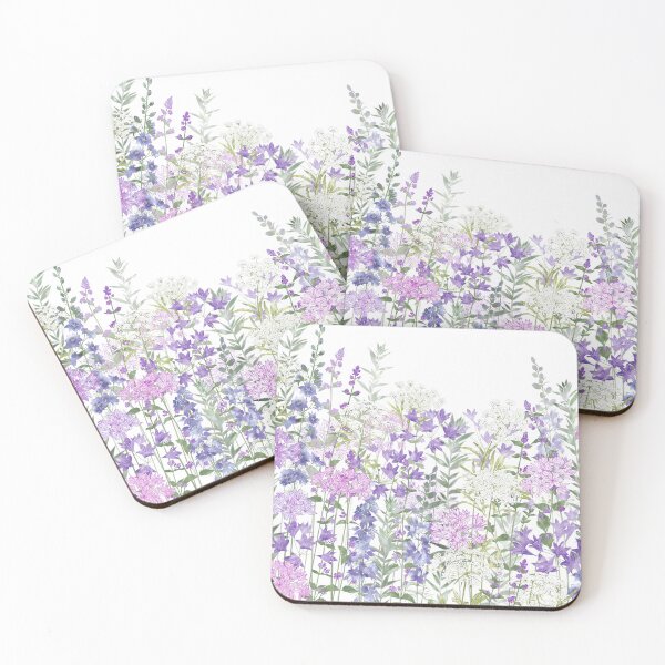 Item preview, Pastel Colour Botanical Wildflower Garden Meadow designed and sold by Fiona Calder Designs.