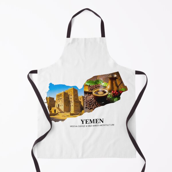 Item preview, Yemen Map Art - Birthplace of Mocha Coffee and Ancient Mud-Brick Architecture designed and sold by AbulailArt.