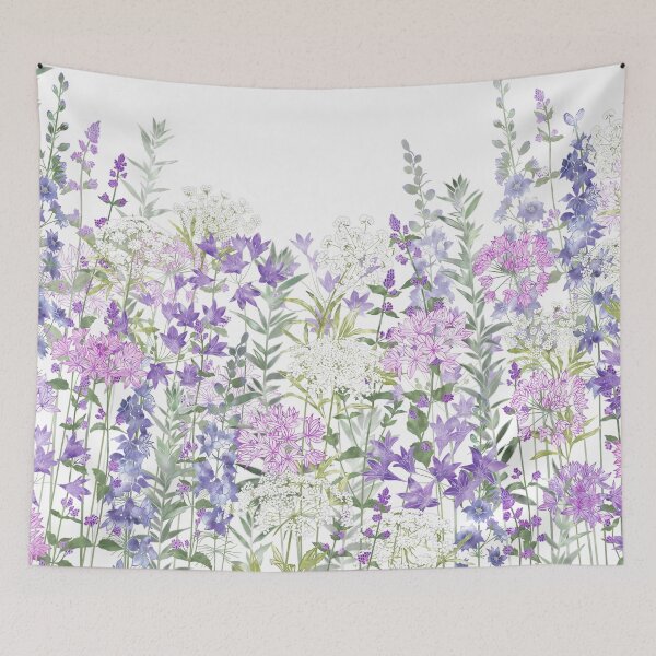Item preview, Pastel Colour Botanical Wildflower Garden Meadow designed and sold by Fiona Calder Designs.