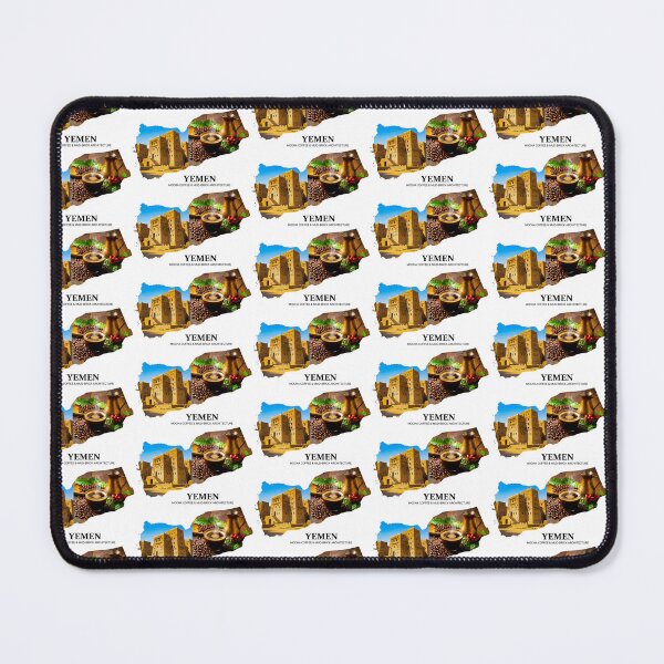 Item preview, Yemen Map Art - Birthplace of Mocha Coffee and Ancient Mud-Brick Architecture designed and sold by AbulailArt.