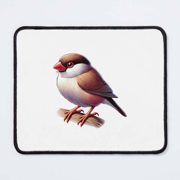 Item preview, A beautifully illustrated sparrow perched on a branch, showcasing vibrant colors and fine details. designed and sold by cave-canvas.