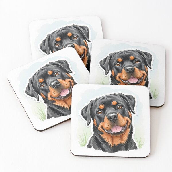 Item preview, Rottweiler dog water color designed and sold by saphira-art.