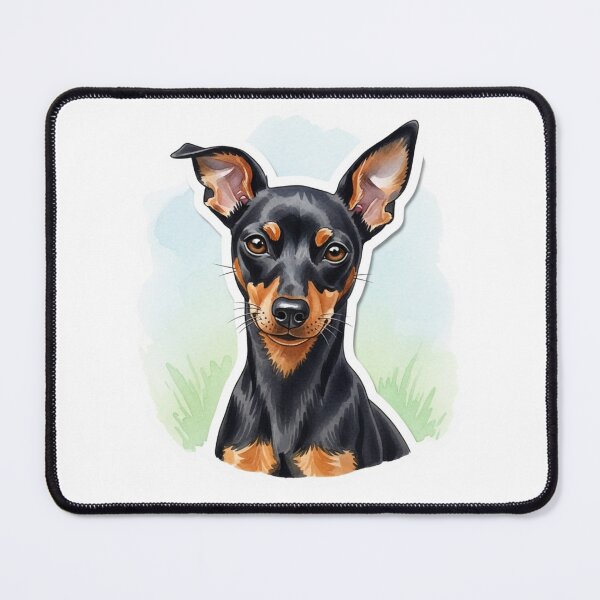 Item preview, Pinscher dog water color designed and sold by saphira-art.
