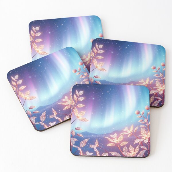 Item preview, aurora borealis, gold diamond flowers designed and sold by PurvaNimfaMagic.