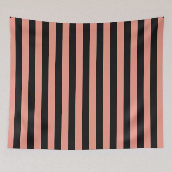 Item preview, Patrón de rayas negras y coral designed and sold by pattern-archive.