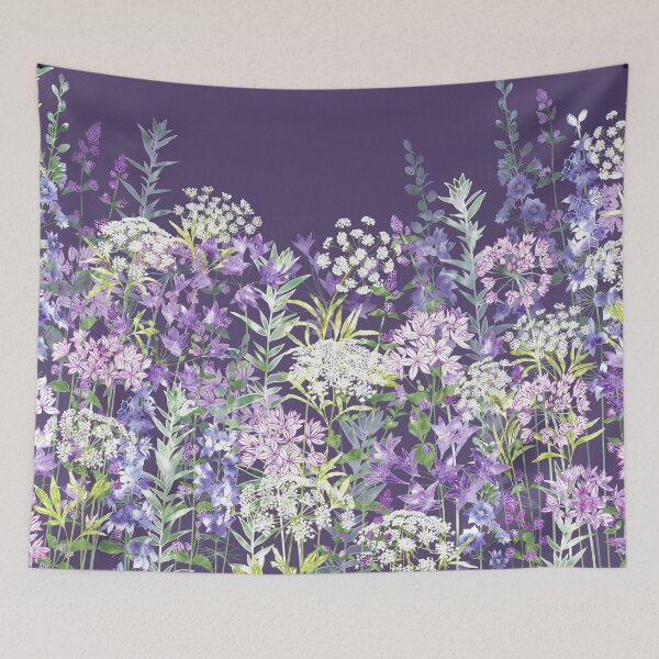 Item preview, Pastel Colour Evening Wildflower Garden Meadow designed and sold by Fiona Calder Designs.