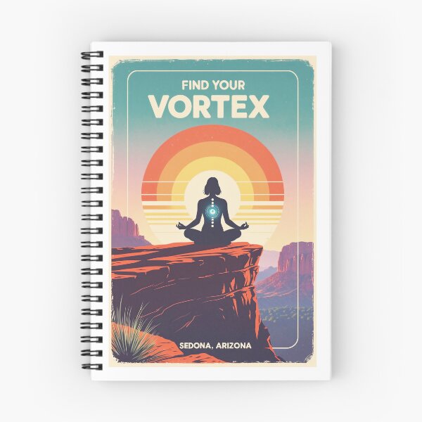 Item preview, Sedona Arizona Find Your Vortex Retro Meditation Art designed and sold by bobparduephoto.