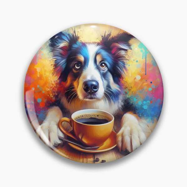 Item preview, Border Collie Drinking Coffee designed and sold by The Coffee Critters.
