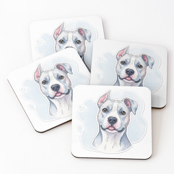Item preview, Pitbull dog water color designed and sold by saphira-art.