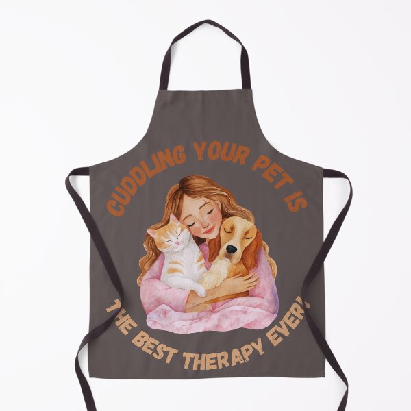 Item preview, Cuddling Your Pet Is The Best Therapy Ever Funny Art For Cat And Dog Lovers designed and sold by Ladys-Gents.