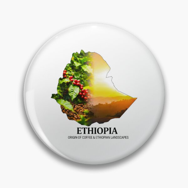 Item preview, Ethiopia Map Art - Origin of Coffee and Scenic Landscapes Design designed and sold by AbulailArt.