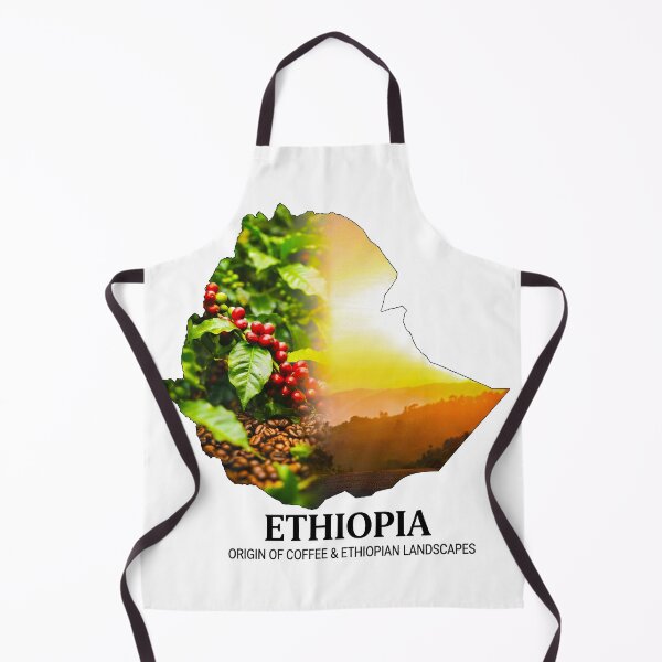 Item preview, Ethiopia Map Art - Origin of Coffee and Scenic Landscapes Design designed and sold by AbulailArt.