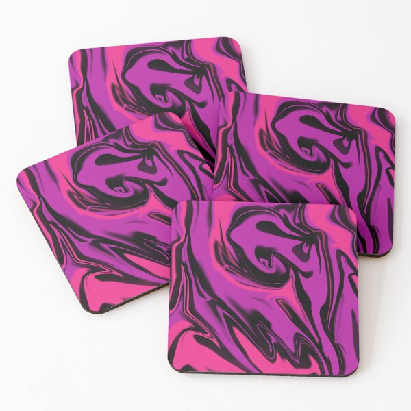 Item preview, Magenta & Fuchsia Liquid Marble – Abstract Neon Fluid Art designed and sold by VitalusDesignArtV.