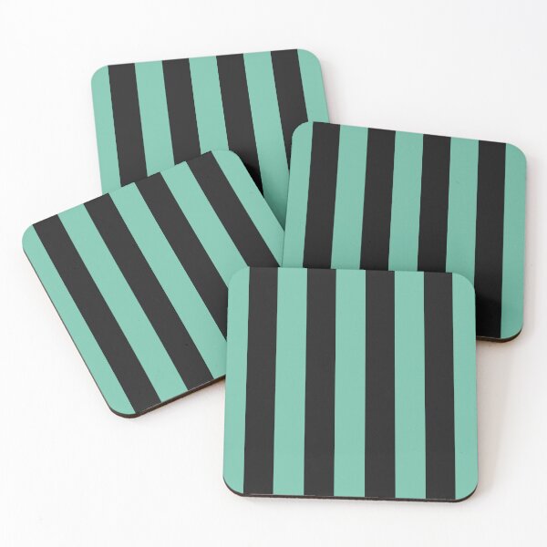 Item preview, Striped Black And Pastel Green Pattern designed and sold by pattern-archive.