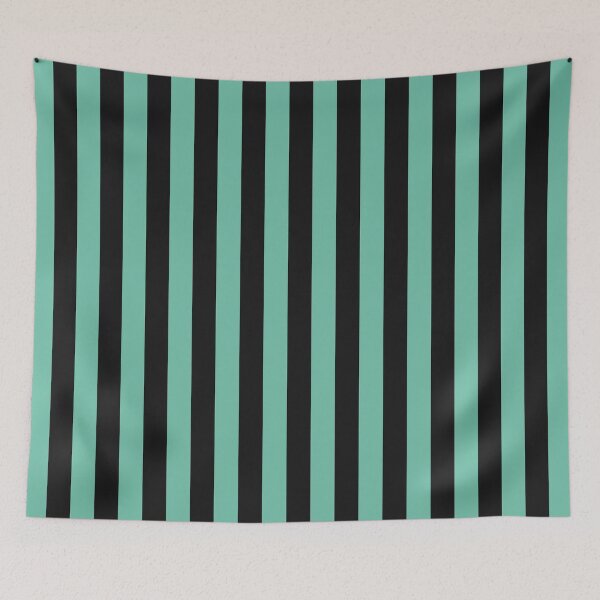 Item preview, Striped Black And Pastel Green Pattern designed and sold by pattern-archive.