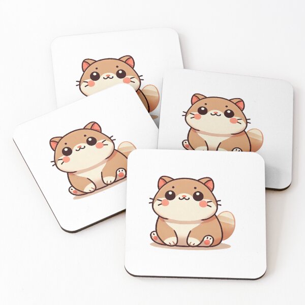 Item preview, Cute cartoon cat sitting happily with a charming expression on its face. designed and sold by cave-canvas.