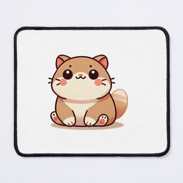 Item preview, Cute cartoon cat sitting happily with a charming expression on its face. designed and sold by cave-canvas.