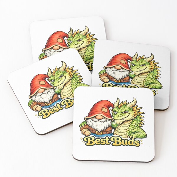 Item preview, Best Buds Cute Gnome and Dragon Friendship Fantasy Illustration designed and sold by Moriarty's Digital Visions.