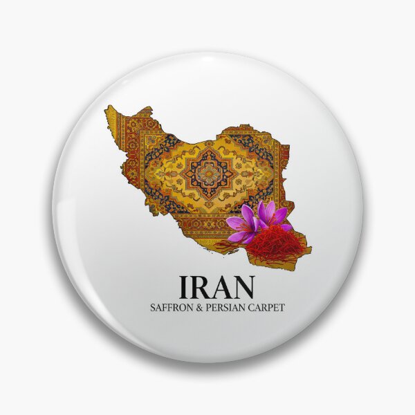Item preview, Iran Map Art - Persian Carpet Heritage and Saffron Blossom Design designed and sold by AbulailArt.